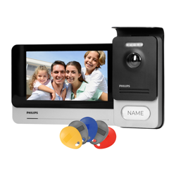 Videointerkomová sada, handsfree, barevná, LCD 7", dotykový displej, OSD menu, WI-FI + APP pro telefon, ovládání brány, RFID Philips WelcomeEye Connect 2